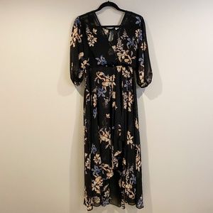 Calvin Klein Black Floral Dress
